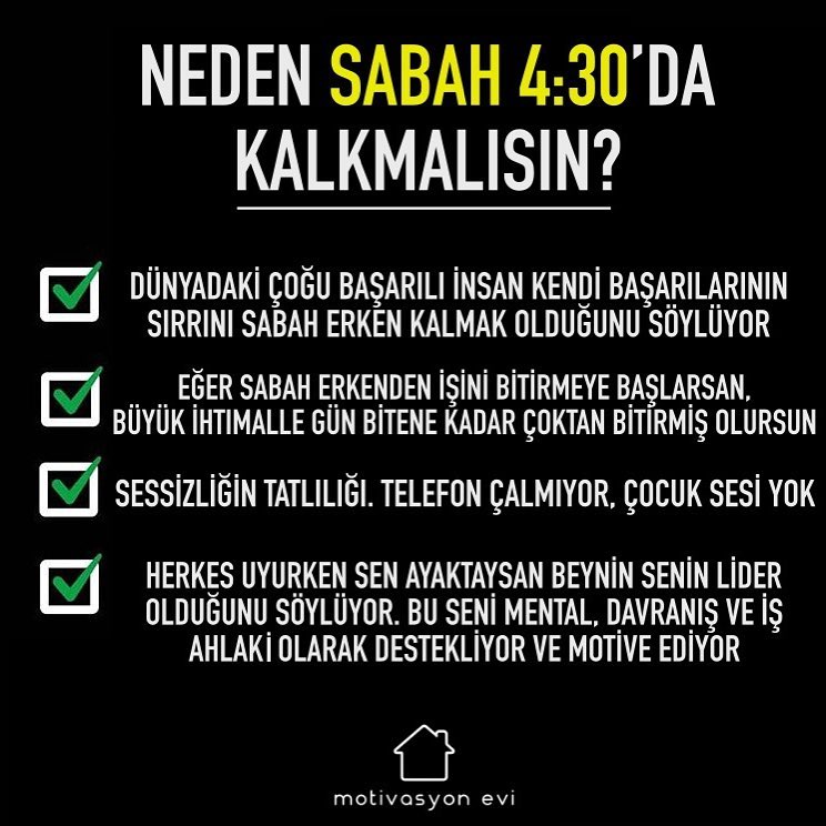 Neden Sabah 04:30'da Kalkmalıyız ?